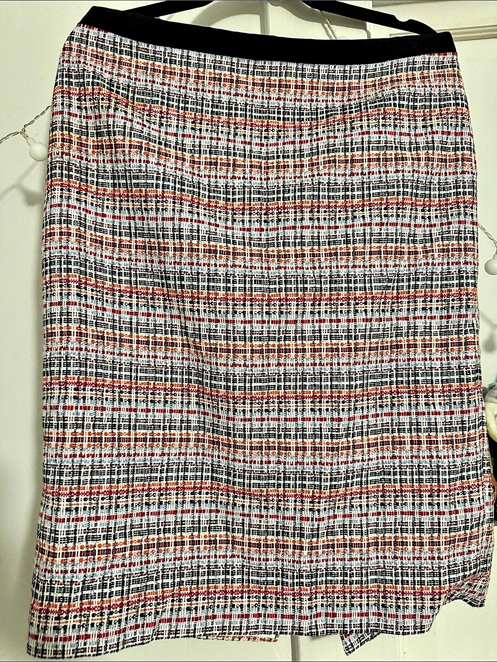 Talbots Plaid Mini Skirt in Blue,Orange  & Red Size 12